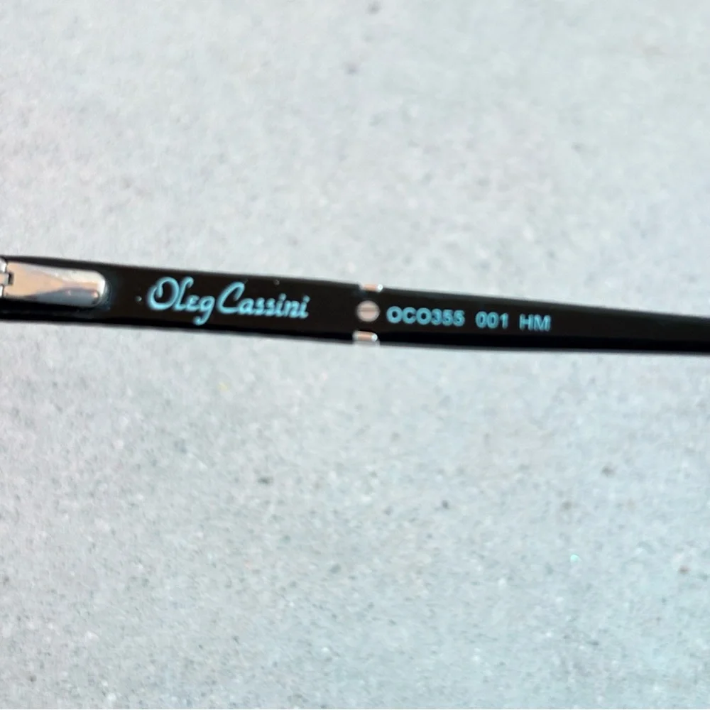 Oleg Cassini Cat Eye Womens Glasses Frame Only OCO355 Black 53|17|135